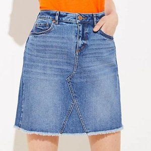 Frayed Denim Skirt